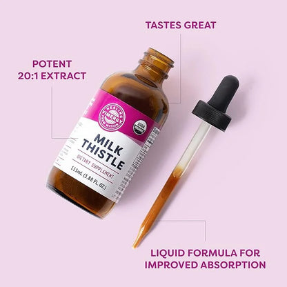 Vimergy USDA Organic Milk Thistle Extract, 57 Servings (115 ml)