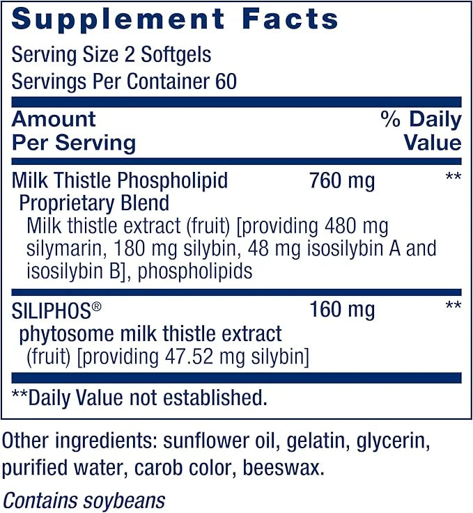 Life Extension Advanced Milk Thistle 120 500mg Capsules