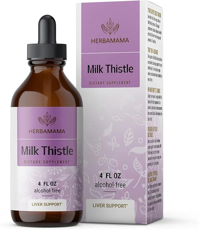 HERBAMAMA Milk Thistle Liquid Drops 4 fl