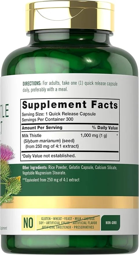 Carlyle Milk Thistle 1000mg 300 Capsules