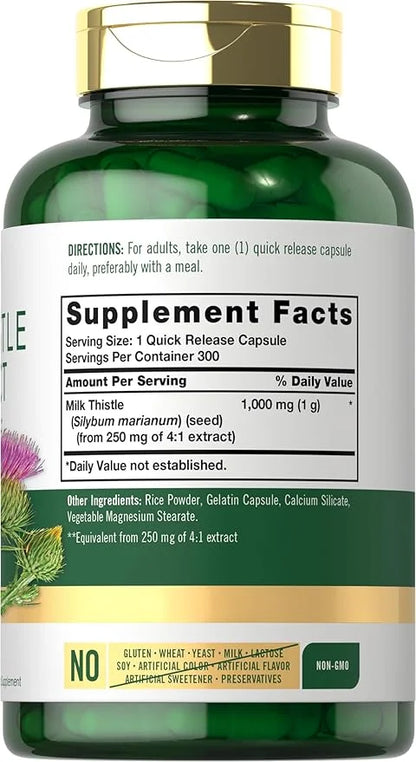 Carlyle Milk Thistle 1000mg 300 Capsules