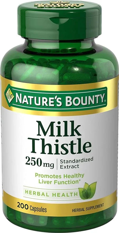 Nature's Bounty Milk Thistle Capsules 250 mg (200 Count)