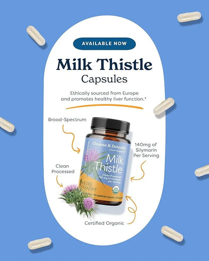 Herb Pharm Milk Thistle Seed Extract w/140 mg 60 Vegetarian