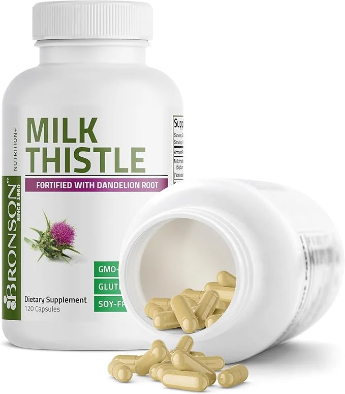 Bronson Milk Thistle Silymarin Marianum & 120 Capsules