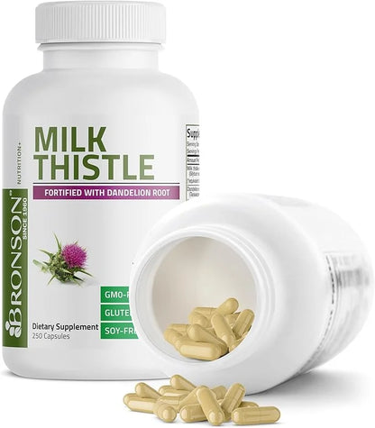 Bronson Milk Thistle Silymarin Marianum & 250 Capsules