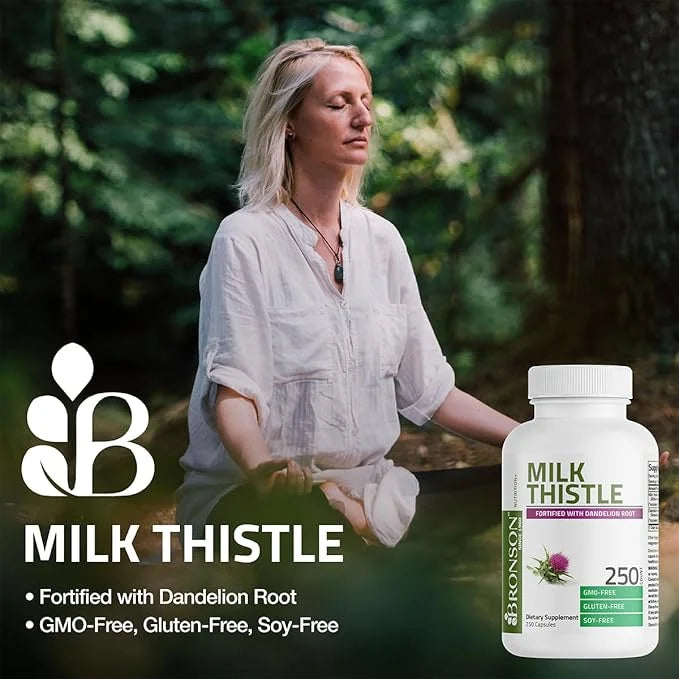 Bronson Milk Thistle Silymarin Marianum & 250 Capsules