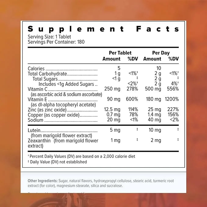 Focus Select AREDS2 Based Chewable Eye AREDS2 Based (180 ct. 90 Day AREDS2 Based AREDS2 Low