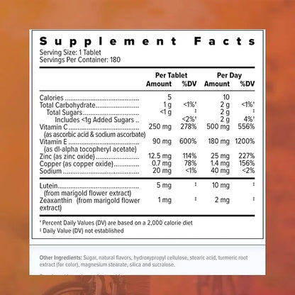 Focus Select AREDS2 Based Chewable Eye AREDS2 Based (180 ct. 90 Day AREDS2 Based AREDS2 Low