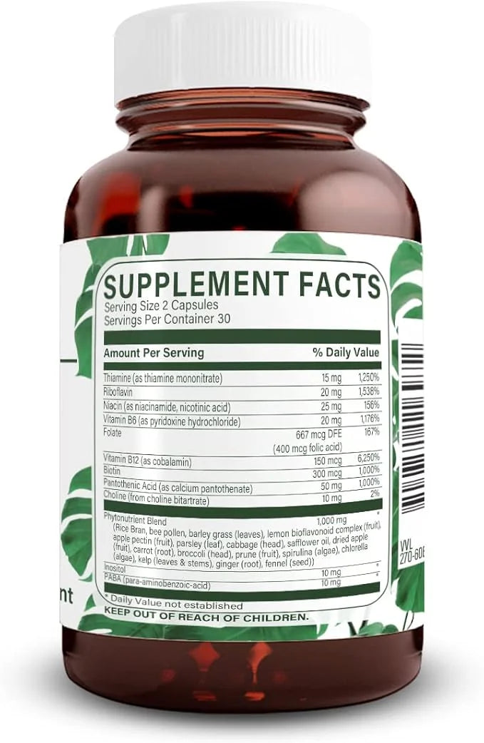Natural Nutra Vitamin B Complex 60 Vegetarian