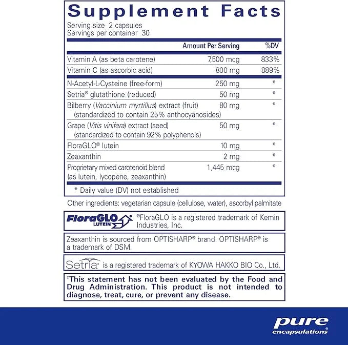 Pure Encapsulations Macular Support Formula 60 Capsules