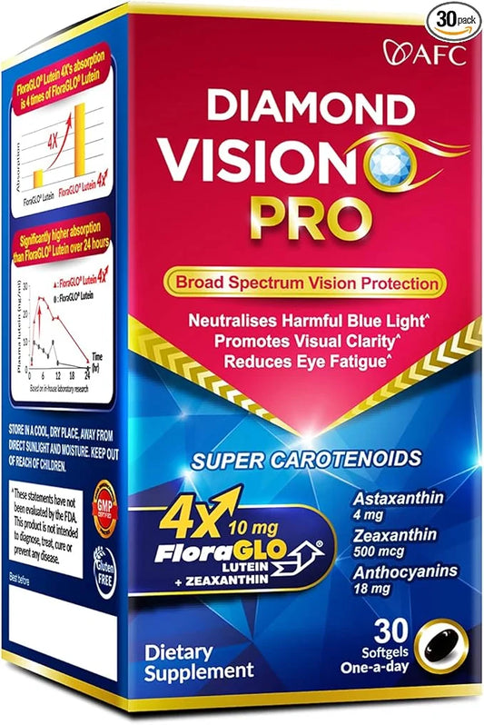 AFC Japan Diamond Vision PRO 4X 4X, Zeaxanthin, 30 Counts