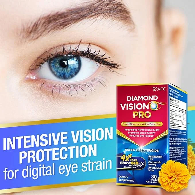 AFC Japan Diamond Vision PRO 4X 4X, Zeaxanthin, 30 Counts