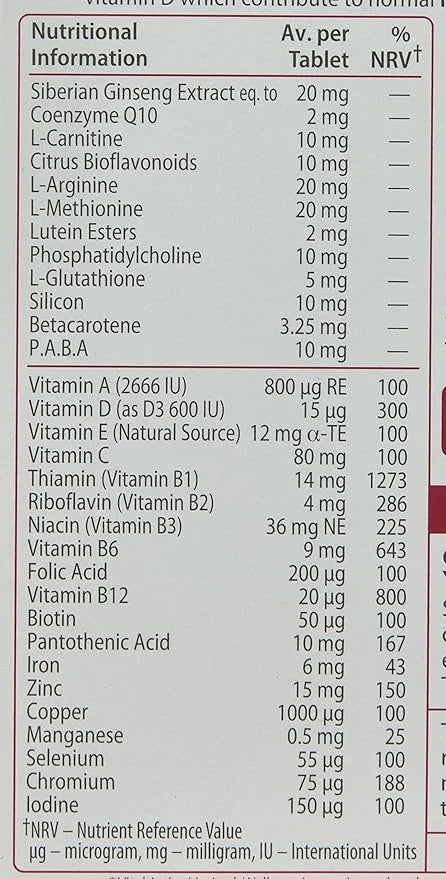 Wellman Vitabiotics 50+ Advanced Vitamin and 30 Tablets