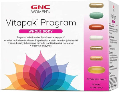 GNC Women's Whole Body Vitapak 7 Step Omega-3, Calcium 30 Count