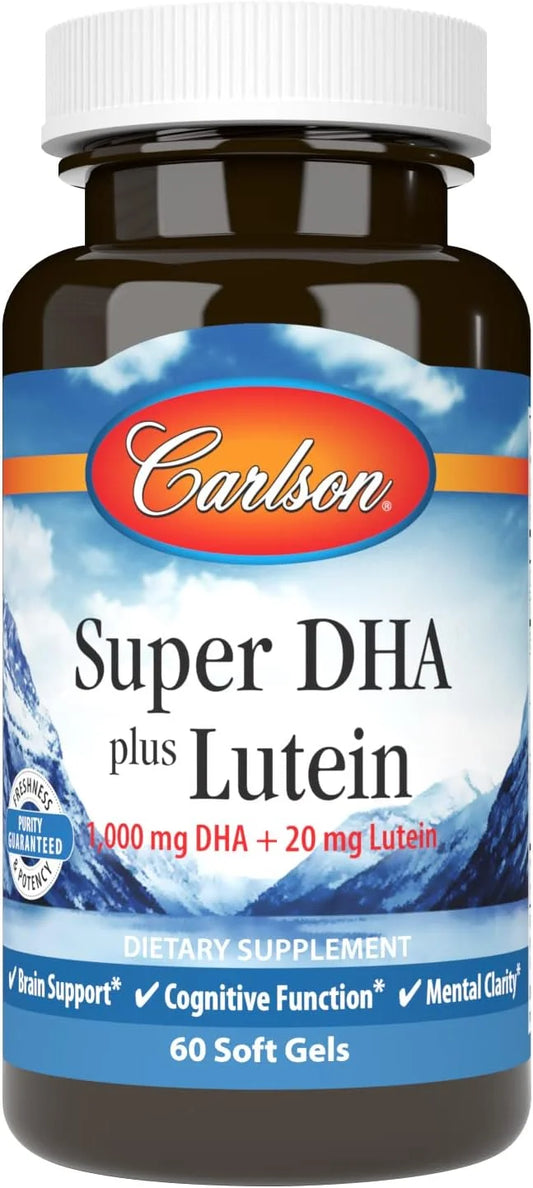 Carlson - Super DHA Plus Lutein, 1000 mg 20 mg 60 Softgels