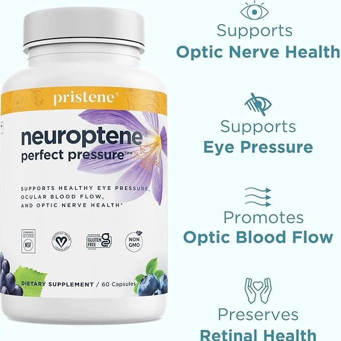 Eye Pressure Supplement with Bilberry Saffron CoQ10 for (60 Capsules)