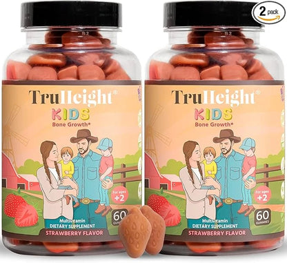 TruHeight Kids Bone Development Gummies (Ages 2+) All K2, Magnesium