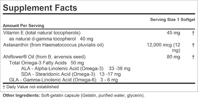 ANDREW LESSMAN Astaxanthin 120 Softgels 12000 mcg
