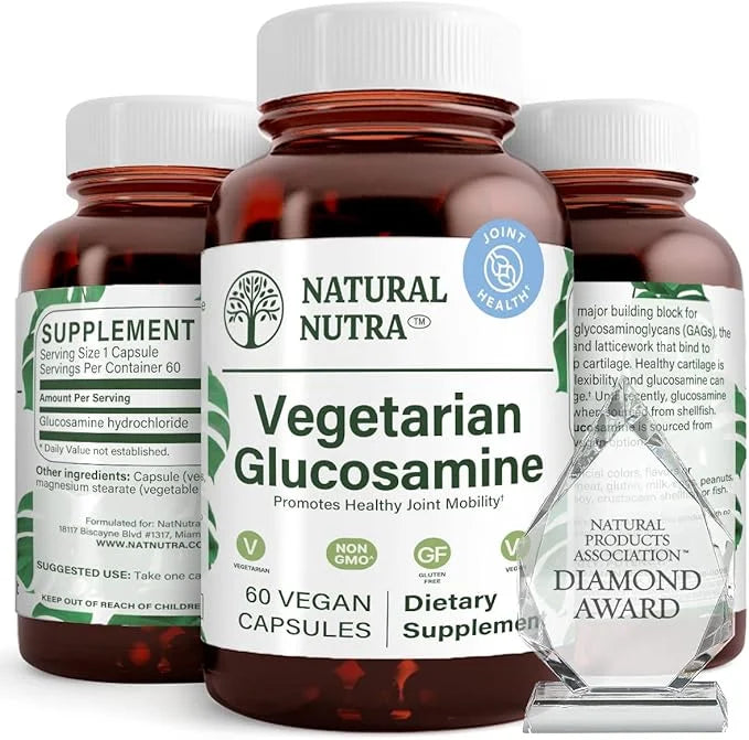 Natural Nutra Vegan and Vegetarian Glucosamine 750mg, 60 60 Capsules