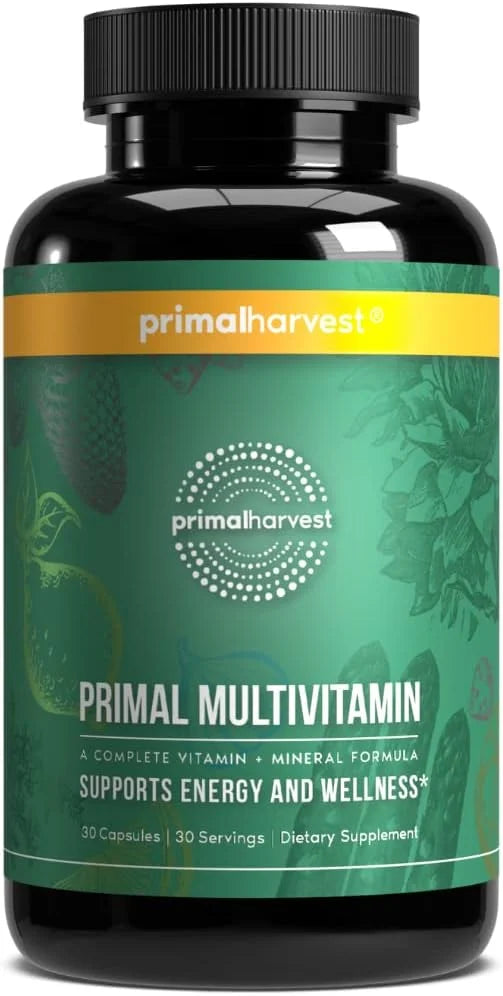 Primal Harvest Multivitamin for Women and B12, B6, B6, Biotin, 30 Capsules