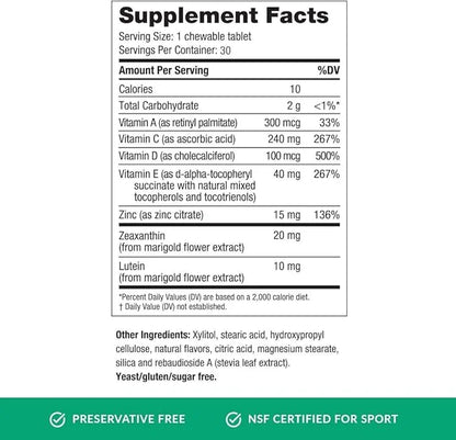 EyePromise Vizual Edge Chew Performance Eye Vitamin 1 Month