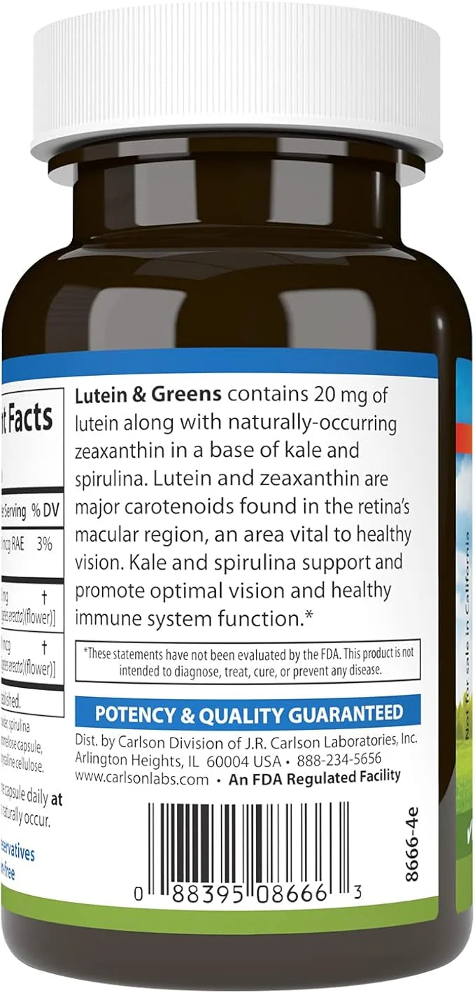 Carlson - Lutein & Greens, 20 60 Vegetarian