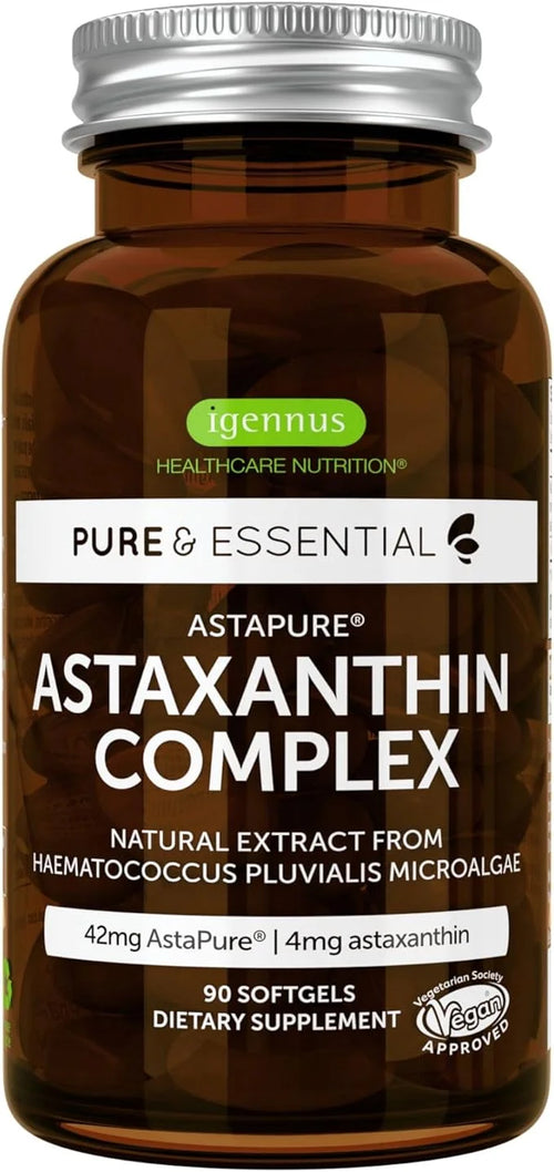 Astaxanthin Complex with Lutein and Zeaxanthin, 42 mg 4mg Softgels,