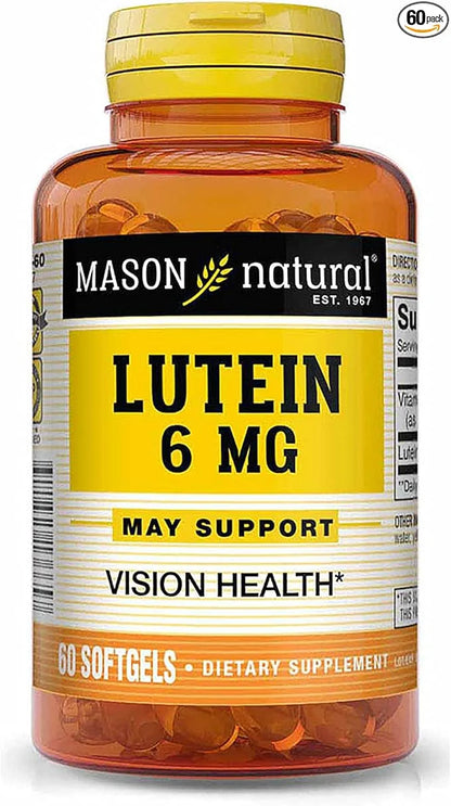 MASON NATURAL Lutein 6mg antioxidant softgels, 60 Ea