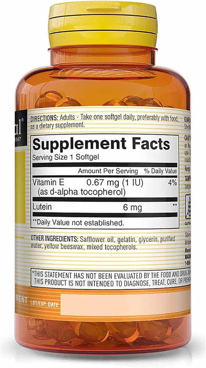 MASON NATURAL Lutein 6mg antioxidant softgels, 60 Ea