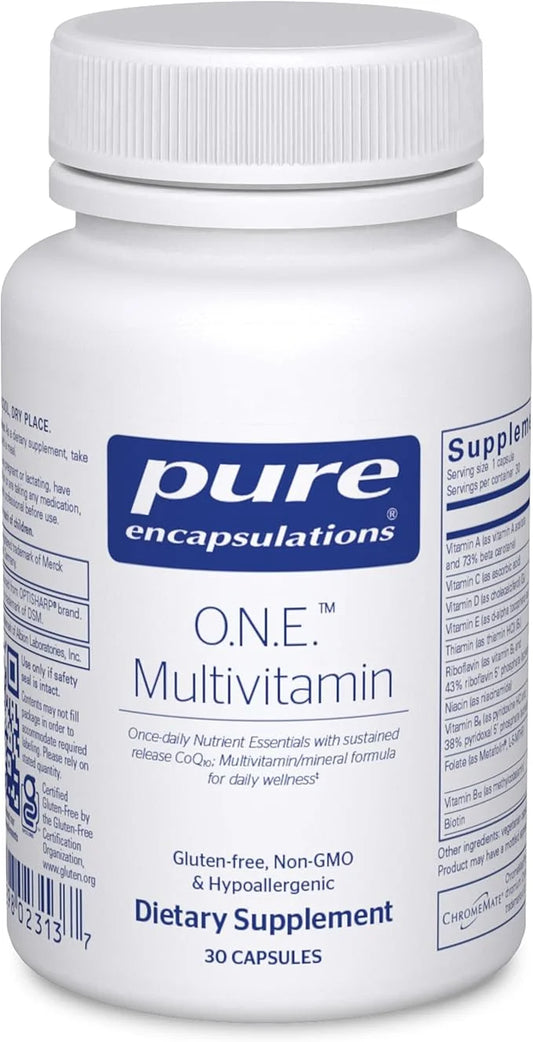 Pure Encapsulations O.N.E. Multivitamin CoQ10, and 30 Capsules