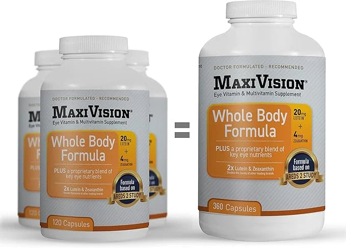 MaxiVision® AREDS 2 Whole Body Formula 2 Eye 360 Capsules (360 Capsules 1 Bottle