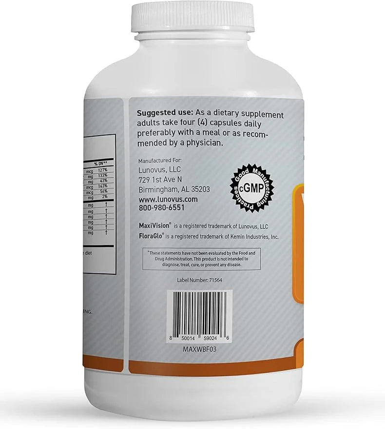 MaxiVision® AREDS 2 Whole Body Formula 2 Eye 360 Capsules (360 Capsules 1 Bottle