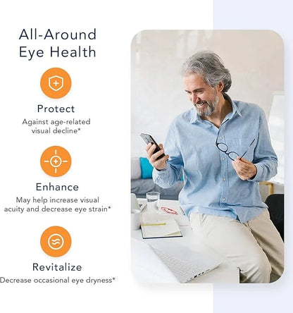 OS2 Ocular Support Solution 90Ct, Eye AREDS2, Vit Omega-3, Lutein