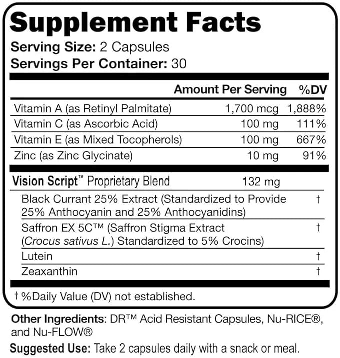 Vision Script with Saffron for Macular,