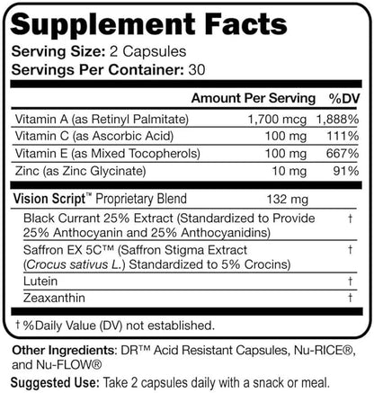 Vision Script with Saffron for Macular,