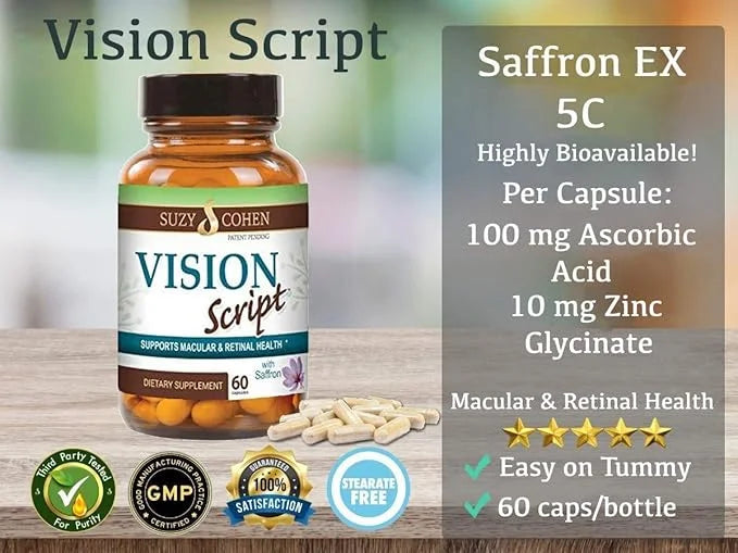 Vision Script with Saffron for Macular,