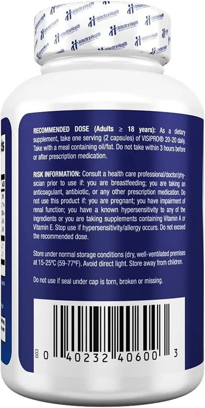 VISIPRO® 20-20 New Vision Health Supplement 60 Veggie