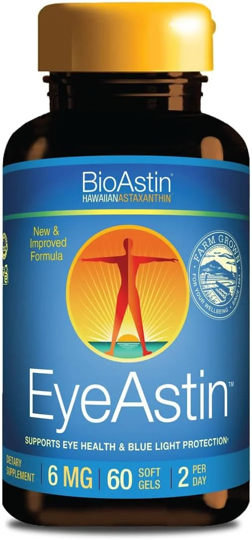 EyeAstin, BioAstin Hawaiian Astaxanthin with Lutein 60 Count