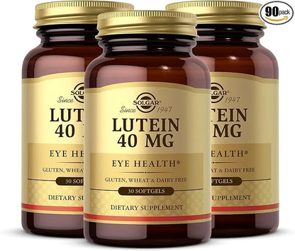 SOLGAR Lutein 40 mg 30 Softgels, 3 - 90 Total