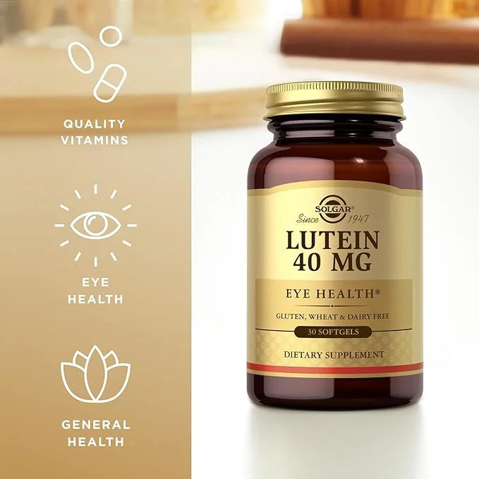 SOLGAR Lutein 40 mg 30 Softgels, 3 - 90 Total
