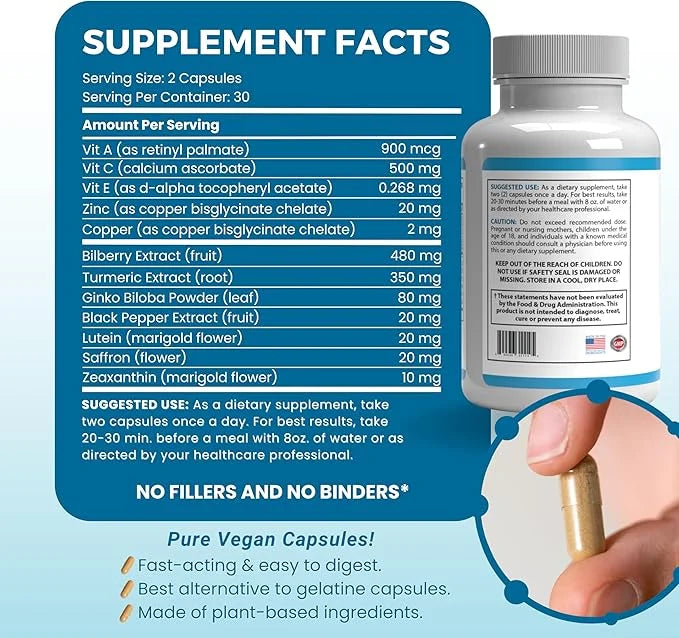 iGenics Premium Eye Vitamins with AREDs 2+ Formula 12 Natural, (3)