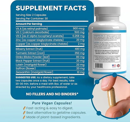 iGenics Premium Eye Vitamins with AREDs 2+ Formula 12 Natural, (3)