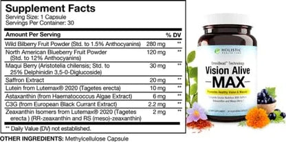 Vision Alive Max with 8 Natural 2020, Bilberries, c3g from (30 Count 1))