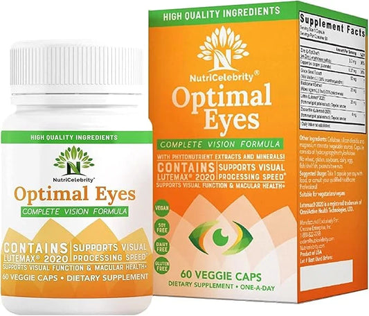 Nutricelebrity Optimal Eyes Vision Formula 2020 Lutein, 60 Capsules