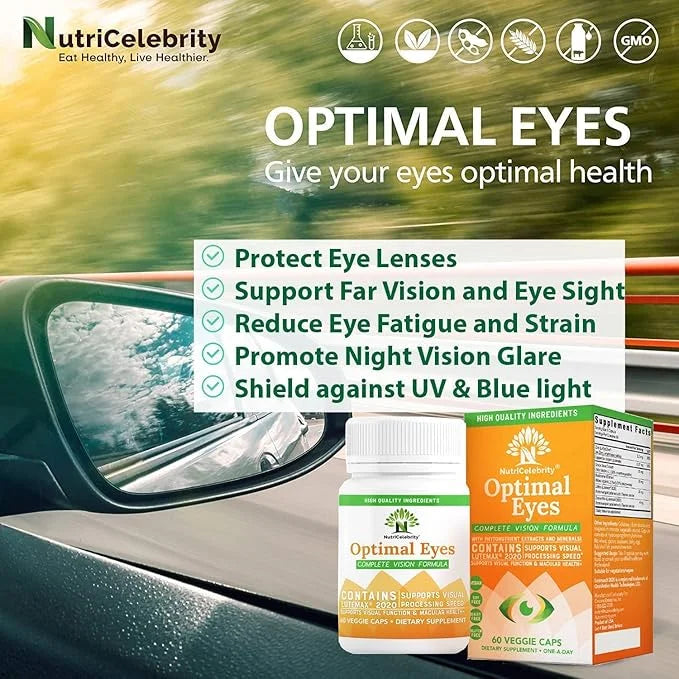 Nutricelebrity Optimal Eyes Vision Formula 2020 Lutein, 60 Capsules