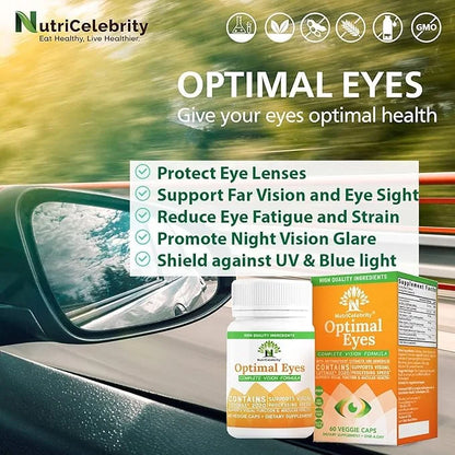 Nutricelebrity Optimal Eyes Vision Formula 2020 Lutein, 60 Capsules