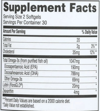 Whole Foods Market, Omega Eye Care, 60 ct