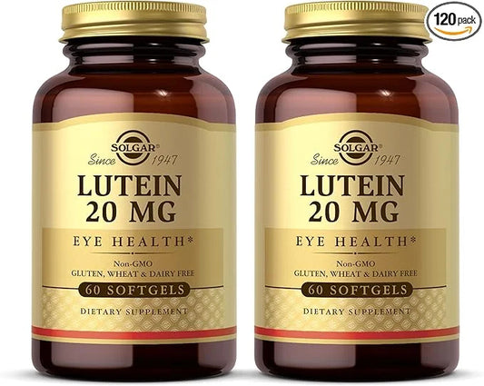 SOLGAR Lutein 20 mg 60 Softgels, 2 - 120 Total