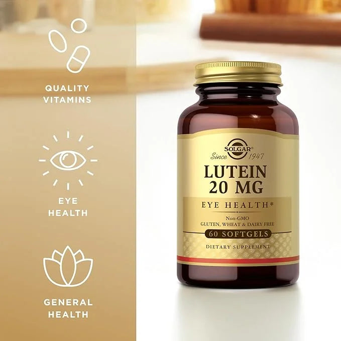 SOLGAR Lutein 20 mg 60 Softgels, 2 - 120 Total
