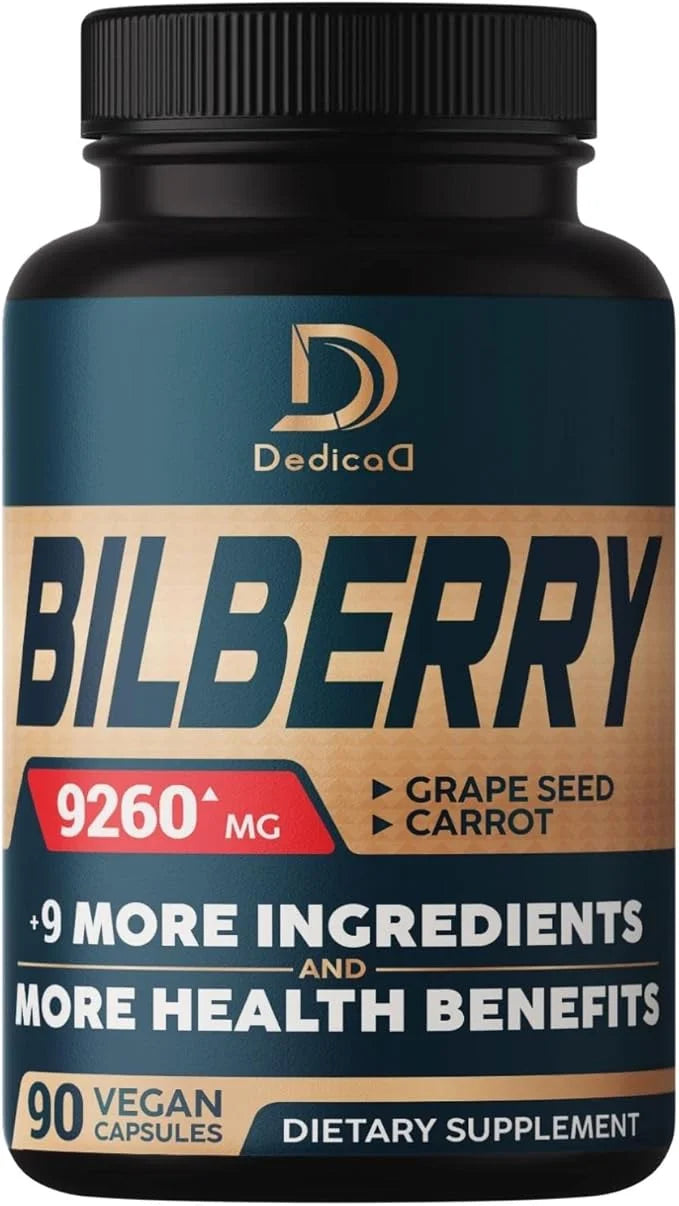 10in1 Bilberry Extract for Eyes Supplement 9260mg 3 Month 90 Capsules